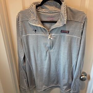 Vineyard Vines Navy and White Striped Pullover